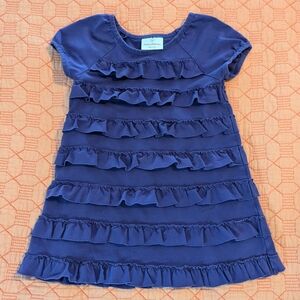 Hanna Andersson ruffle love dress in chateau purple, size 3T (90cm)